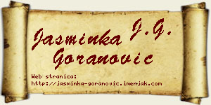 Jasminka Goranović vizit kartica